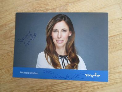 MDR Fernsehmoderatorin Michaela Koschak - handsigniertes Autogramm!!!