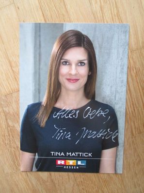 RTL Fernsehmoderatorin Tina Mattick - handsigniertes Autogramm!!!!