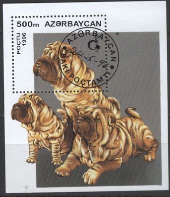 Aserbaidschan Block 22 gest Hunde mot1236