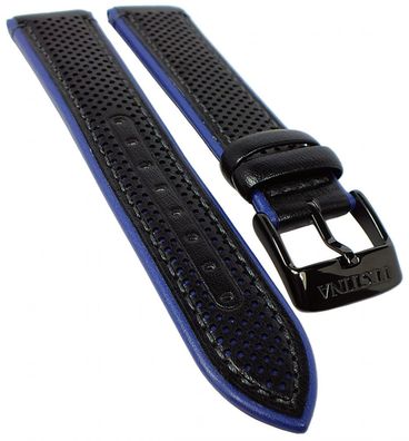 Festina Chronograph Uhrenarmband 21mm schwarz / blau Leder ? F20359/3