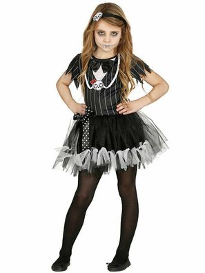 Guirca Halloween Skeleton, Zombie Kinder Totenkopf Kostüm 98-152 Schädel Kleid
