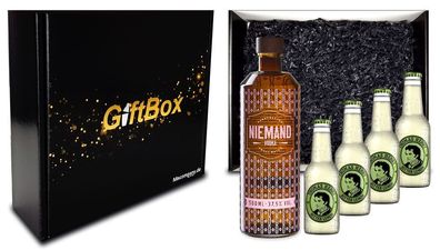 Giftbox Geschenk Box Geschenkset Niemand Vodka Small Batch Handcrafted Wodka 0,