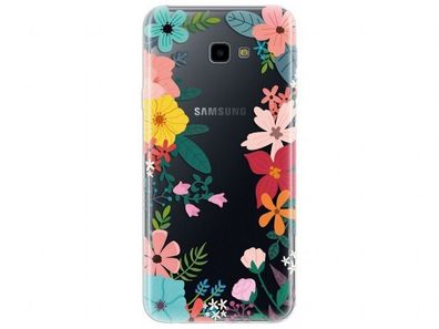 4-OK Cover 4U Schutzhülle für Samsung Galaxy J4 Plus - Blumen