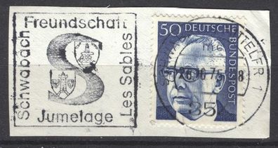 Maschinenstempel Freundschaft Schwabach - Les Sables 28.10.1975 35 Schwabach Mittelf