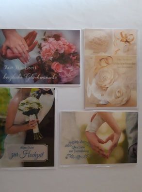 3D Karte Hochzeit Glückwunschkarte Doppelkarte m. Umschlag Wackelkarte Hologrammkarte