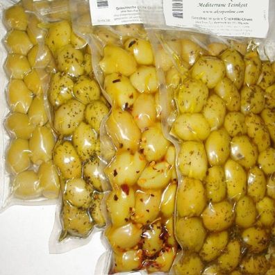 Chalkidiki Oliven kernlose grüne Mammouth 2kg in 4 Variationen
