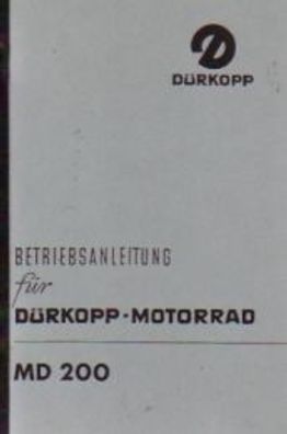 Bedienungsanleitung Dürkopp MD 200, Motorrad, Oldtimer