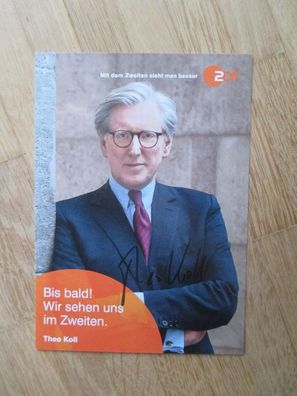 ZDF Fernsehmoderator Theo Koll - handsigniertes Autogramm!!!!
