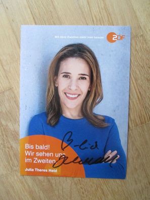ZDF Fernsehmoderatorin Julia Theres Held - handsigniertes Autogramm!!!!