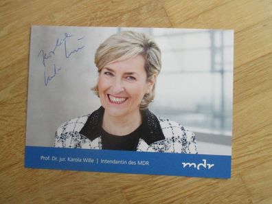MDR Intendantin Prof. Dr. Karola Wille - handsigniertes Autogramm!!!!