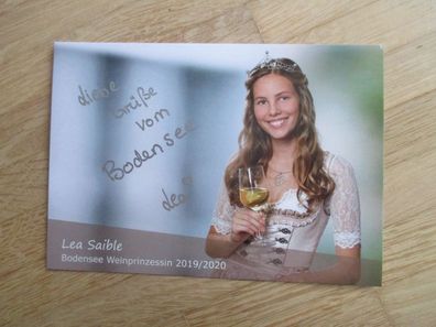 Bodensee Weinprinzessin 2019/2020 Lea Saible - handsigniertes Autogramm!!!