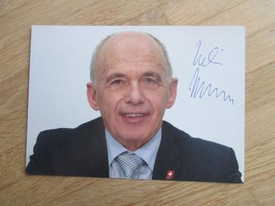 Schweiz Bundespräsident Ueli Maurer - handsigniertes Autogramm!!!!