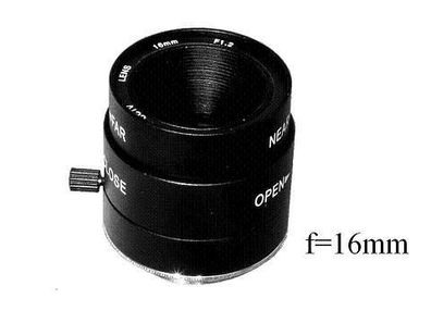Objektiv D16, Fixfocal, f=16mm, manuelle iris, CS-mount für Überwachungskameras