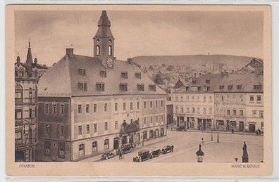 60431 Ak Annaberg Markt mit Rathaus 1930