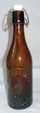 alte Bierflasche Pörzbrauerei Rudolstadt um 1920