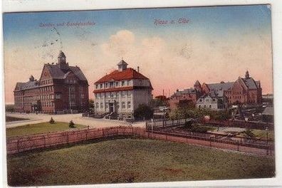 58607 Ak Riesa an der Elbe Carola- und Handelsschule 1913