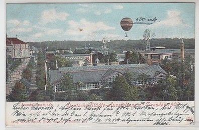 59195 Ak Dresden Deutsche Städte Ausstellung mit Fellelballon 1903