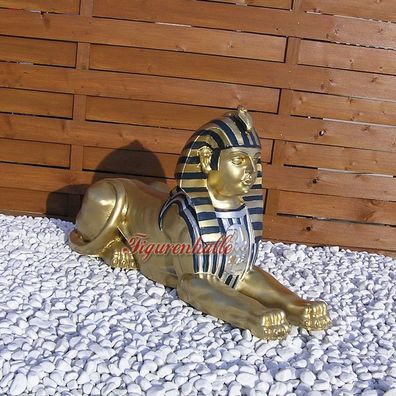 Sphinx Statue in Gold Optik Figur Statue Skulptur Deko Ägypten Ägyptisch