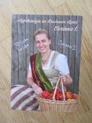 Apfelkönigin im Dachauer Land Corinna I. - handsigniertes Autogramm!!!