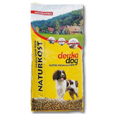 Deuka Dog Naturkost 15 kg Hundefutter Lamm und Reis Anschlussfutter Glutenfrei