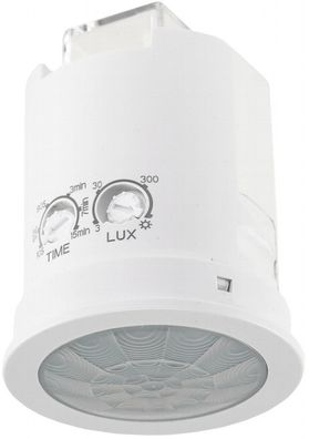 6m Detektion weiß Decken-Bewegungsmelder Flat IR LED geeignet Fernbedienung