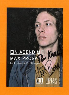 Max Prosa (deutscher Singer-Songwriter ) - persönlich signiert
