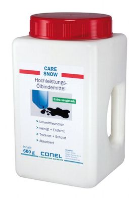 CARE Hochleistungs-Ölbindemittel SNOW 600 g Schüttbehälter CONEL