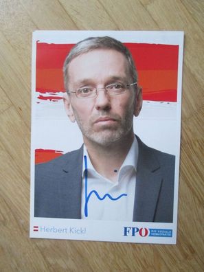 Österreich FPÖ Politiker Herbert Kickl - handsigniertes Autogramm!!!!