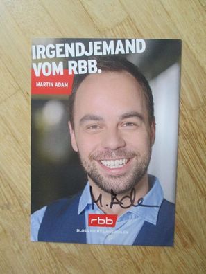 RBB Fernsehmoderator Martin Adam - handsigniertes Autogramm!!!