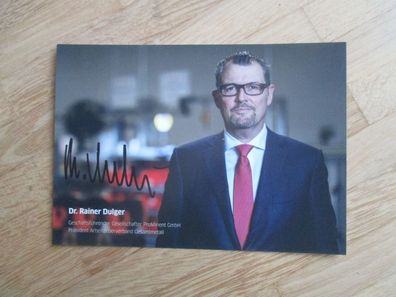 Präsident Arbeitgeberverband Gesamtmetall Dr. Rainer Dulger - handsign. Autogramm!!!