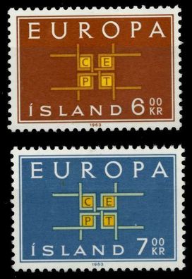 ISLAND 1963 Nr 373-374 postfrisch SA3168A
