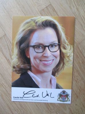 Hamburg Präsidentin der Bürgerschaft SPD Carola Veit - handsigniertes Autogramm!!!