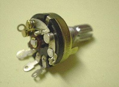 Poti Regler Potentiometer mit Schalter 5K 5 Kiloohm Lötanschlüsse - 6mm Metallachse
