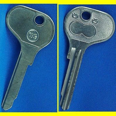 Schlüsselrohling Börkey 733 1/2 - für AKS, Profil V, Serie 1 -1000 / VW