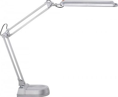 Schreibtischlampe Metall/ Ku. silber H. max.450mm m. Standfuß m. LED