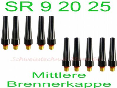 Brennerkappe mittel SR9 SR20 SR 25 R-SR SR/ WP/ HP 9/20/25 TIG/ WIG 41V35 Back Cap