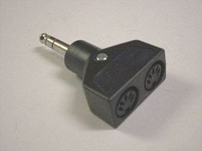 Klinkenadapter Y-Verteiler Splitter 6,3mm Stereo Klinke 2x DIN-Buchse 5-pol Kupplung