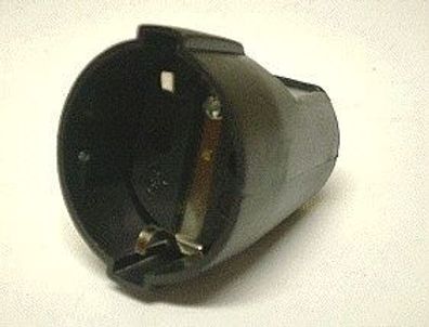 Schukokupplung - Schutzkontakt Kupplung schwarz - 250V 16A