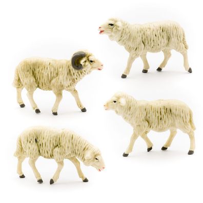 Krippenfiguren Schafe Schafgruppe Marolin Plastik 74221 Kunststofffigur zu 12cm