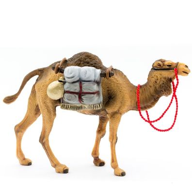 Krippenfigur Kamel mit Gepäck Marolin Plastik 74228a Kunststofffigur zu 12cm