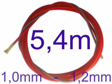 Drahtspirale Drahtseele Drahtführung Führungsspirale Rot 5m MIG/ MAG 1,0-1,2 mm