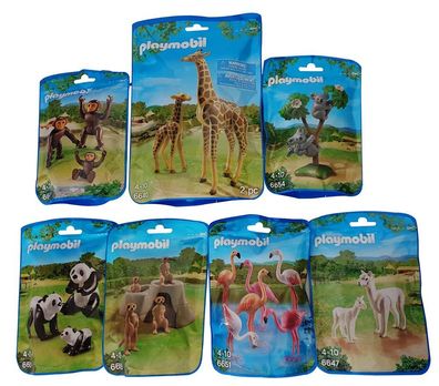 Playmobil Spielfiguren verschiedene Zoo-Tiere für Kinder