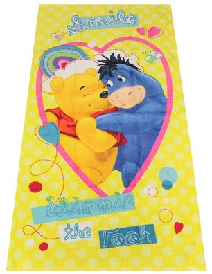 Disney Winnie the Pooh Handtuch Smile 70 x 140 cm, 100% Baumwolle