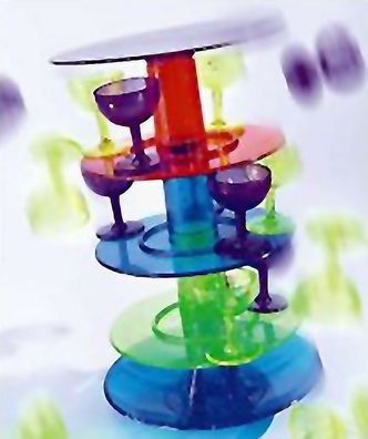 Spiele Spass GLÄSER Stapeln Turm Stapelspiel Kinder Partygame Sekt Tower