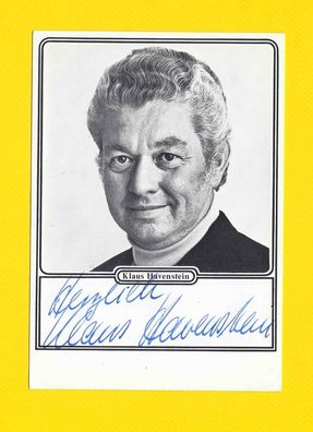 Klaus Havenstein (Schauspieler, Kabarettist) - persönlich signierte Autogrammkarte