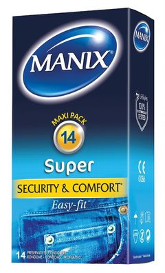 MANIX Super 14 St?ck Kondome Naturkautschuklatex Klassiker