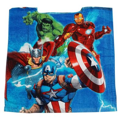 Marvel Avangers 4 Helden Badeponcho ohne Kapuze aus 100% Baumwolle 50x50cm