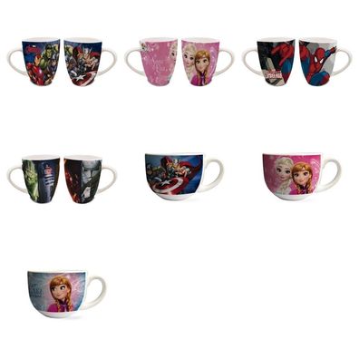 Frozen Star Wars Spiderman Marvel Avengers Porzellan Kindertasse Becher 340ml