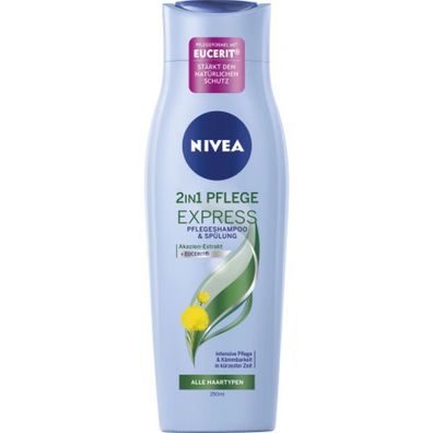 35,76EUR/1l Nivea Shampoo 2in1 Pflege-Express 250ml Flasche Pflegeshampoo und Sp