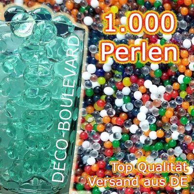 1000 Stück Wasserperlen - Dunkelgrün - Gelperle Gelmurmel Gelkugel Orbeez Aqua
